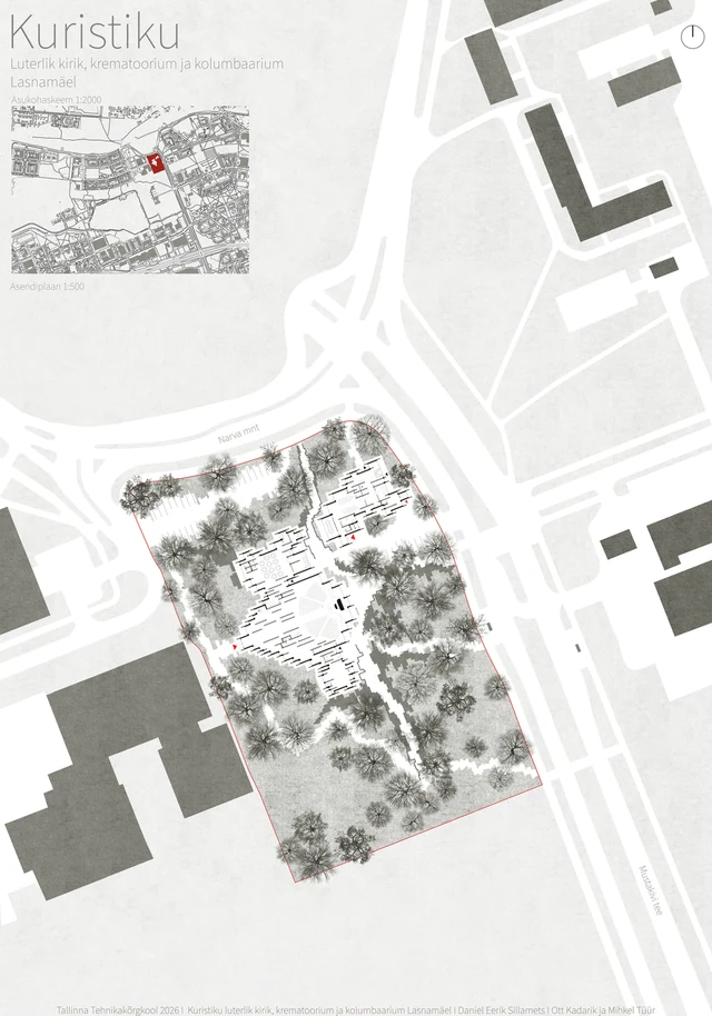 Kuristiku — Site plan · 1:2000 / 1:500